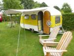 Onze retro hippe kip